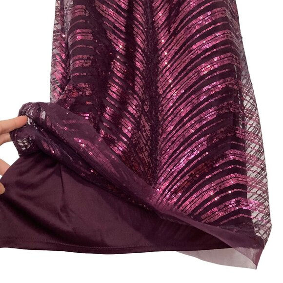 Vince Camuto burgundy sequin mini dress size 6 - Picture 5 of 8